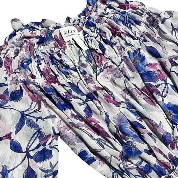 NWT MISA Los Angeles Almaha ruffle floral Dress in Amethyst Floral sz small - Picture 7 of 12